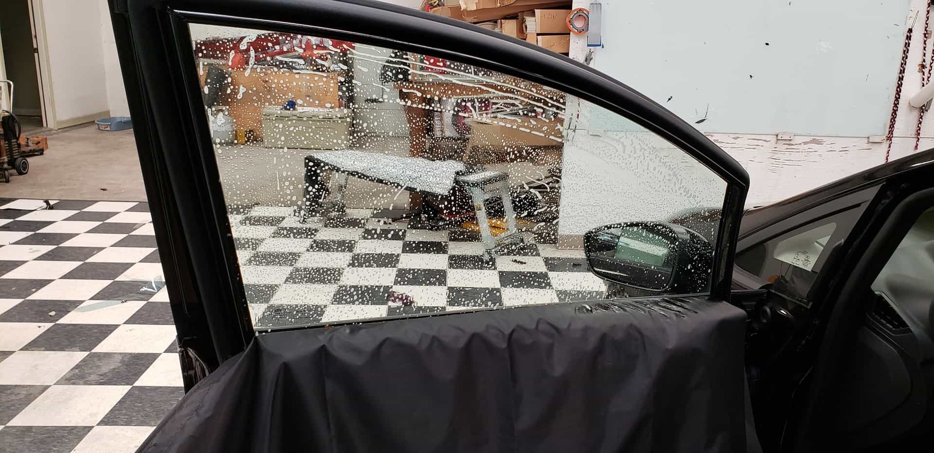 4 PCS Car Door Waterproof Cover for Window Tint Door Shield Protection  Guard Pad