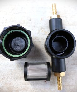 Alternative view of Poly Inline Filter 40 Micron-Stainless Mesh!